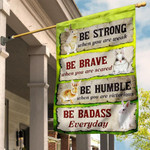 Easter Flags Rabbit Be Strong Be Brave Be Humble Be Badass Everyday Flag Easter Yard Decorations - Pfyshop.com