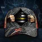 Thin Yellow Gold Line 3D Hat USA Flag Cap Honor Dispatcher Tow Truck Driver Security Guard - Pfyshop.com