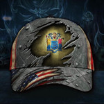 New Jersey State Flag Hat 3D Printed U.S Flag Vintage Hat Men's Unique Design Patriotic - Pfyshop.com