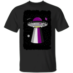 Asexual Shirt Space Ship LGBT Funny Tees Ace Flag Asexual Pride T-Shirt