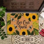 Bee Our Guest Doormat Indoor Cute Welcome Mat Sayings Family Gift Ideas
