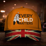 Every Child Matters Uk Flag Hat Orange Shirt Day Movement United Kingdom Cap Merch