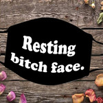 Resting Bitch Face Face Mask Vintage Facemask Funny Gifts For Girlfriend
