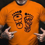 Every Child Matters Orange Shirt Day 2021 Footprint Canadian Children Graphic Tees For Teachers