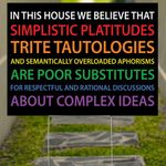 In This House Simplistic Platitudes Trite Tautologies Yard Sign Front Porch Decor