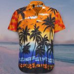 Orange Hawaiian Shirt Cool Coconut Tropical Beach Wear Shirt For Men Gift