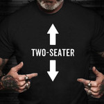 Two Seater Shirt Arrow Graphic Funny Novelty Tee Shirts Present Ideas For Girlfriend