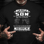 I'm Not A Perfect Son But My Crazy Mom Loves Me Shirt Funny Tee Gifts For Mother