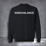 Nonchalance Sweatshirt Black Nonchalance Crewneck Clothing