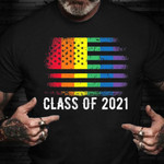 Pride Shirt Class Of 2021 LGBTQ Pride Month Graduate T-Shirt Gifts For LGBT Friends