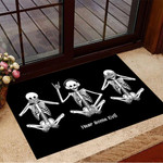 Skeleton Hear Some Evil Doormat Funny Doormat Sayings Gifts For New Homeowners