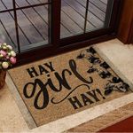 Hay Girl Hay Cow Doormat Indoor Welcome Mat New Home Gifts
