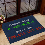 Please Stay At Home Computer Networking Doormat Designer Door Mat Home Decor
