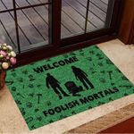 Welcome RIP Foolish Mortal Zombie Doormat Halloween Doormat House Decor