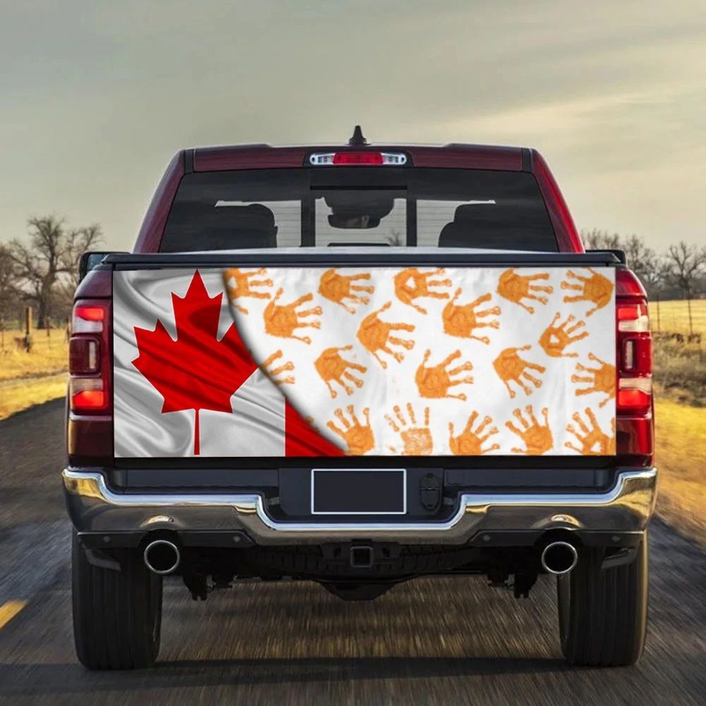 Canada Flag With Every Child Matters Truck Decal
