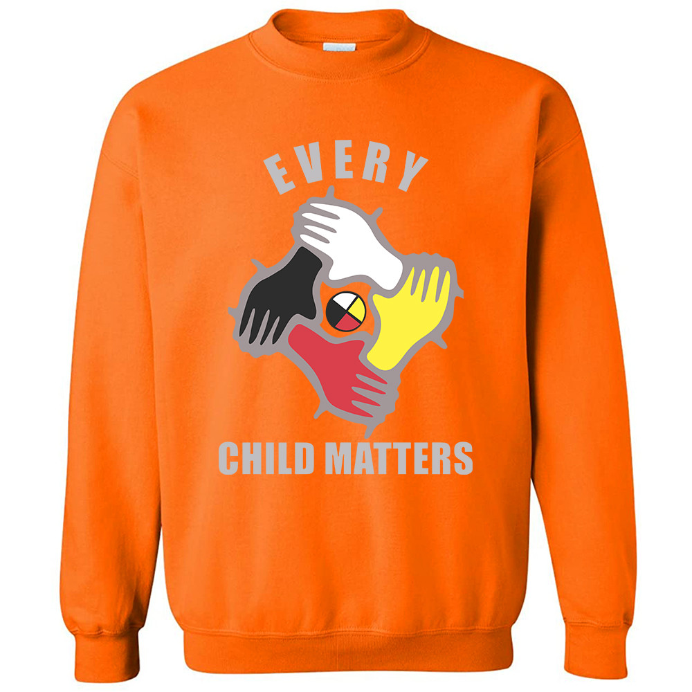 Every Child Matters Sweatshirt Indigenous Orange Shirt Day Canada Clothes For Mens