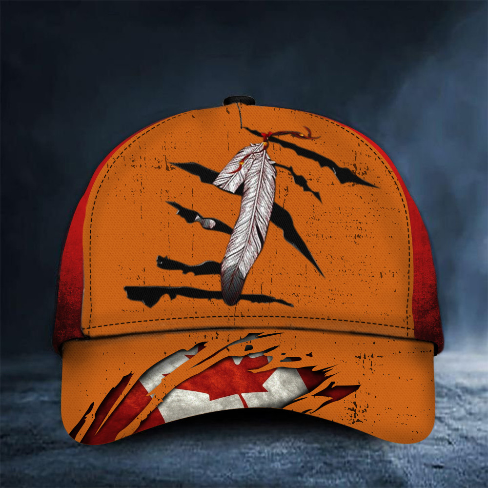 Every Child Matters Canada Flag Hat Orange Day Canada Movement Merch