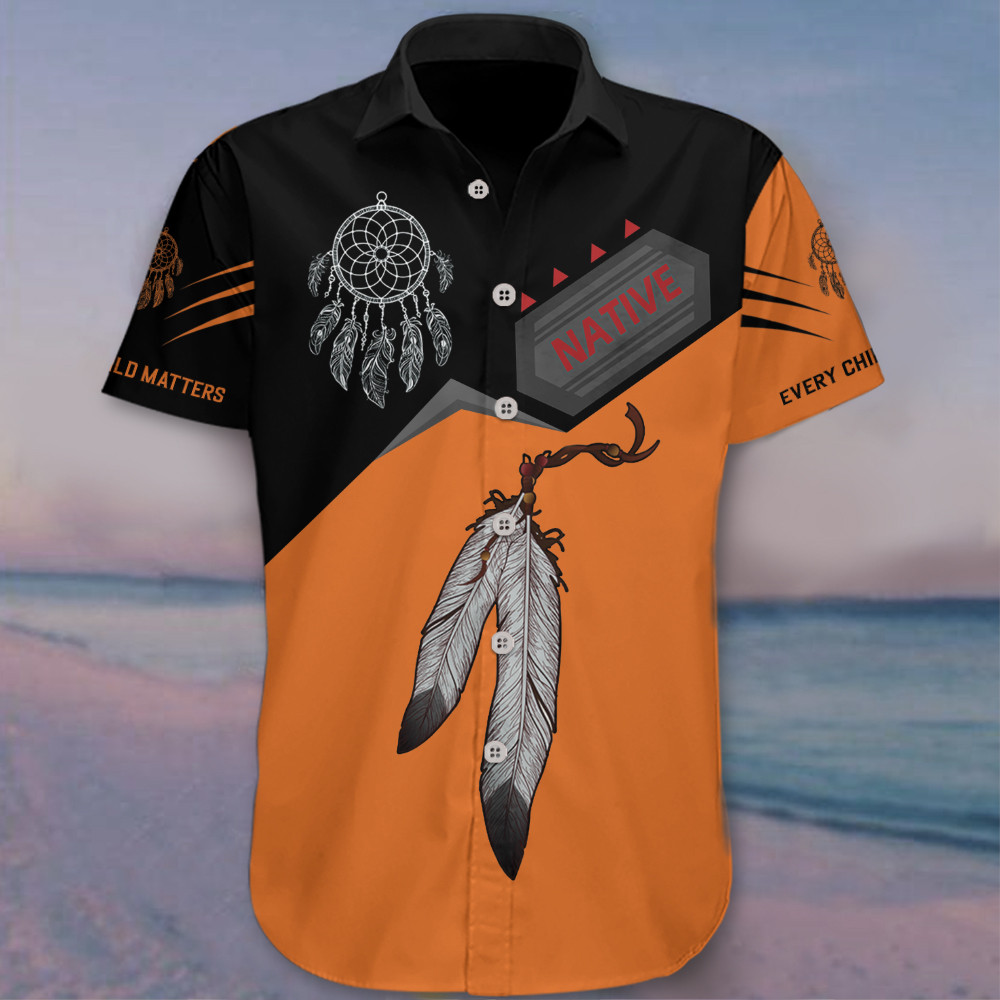 Every Child Matters Native Hawaii Shirt Button Up Orange Shirt Day Clothing Gifts