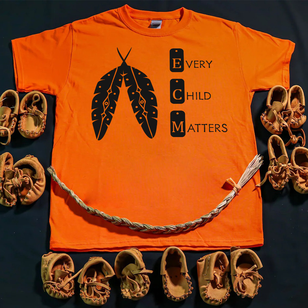 Every Child Matters Feathers Shirt Orange Shirt Day T-Shirt Clothing