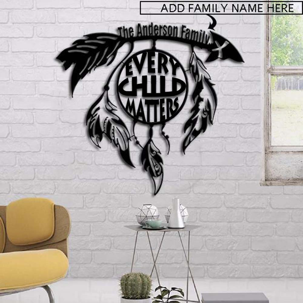 Personalized Every Child Matters Metal Sign Movement Orange Day Canada Merch