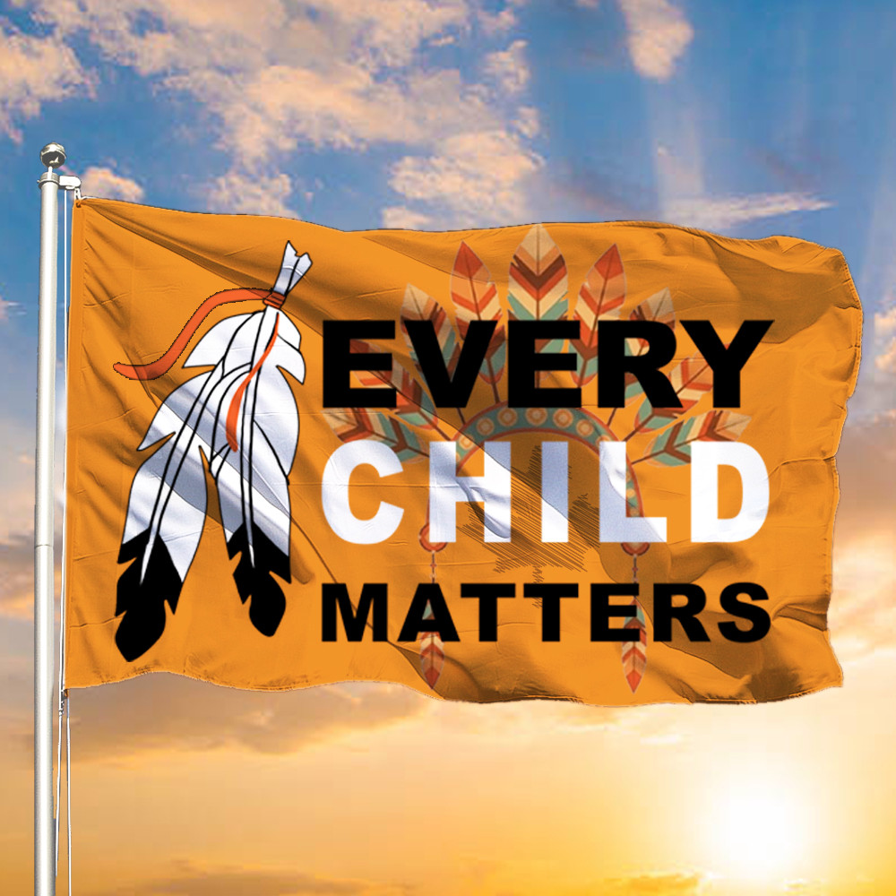 Every Child Matters Flag Support Canada Orange Day Movement Merch