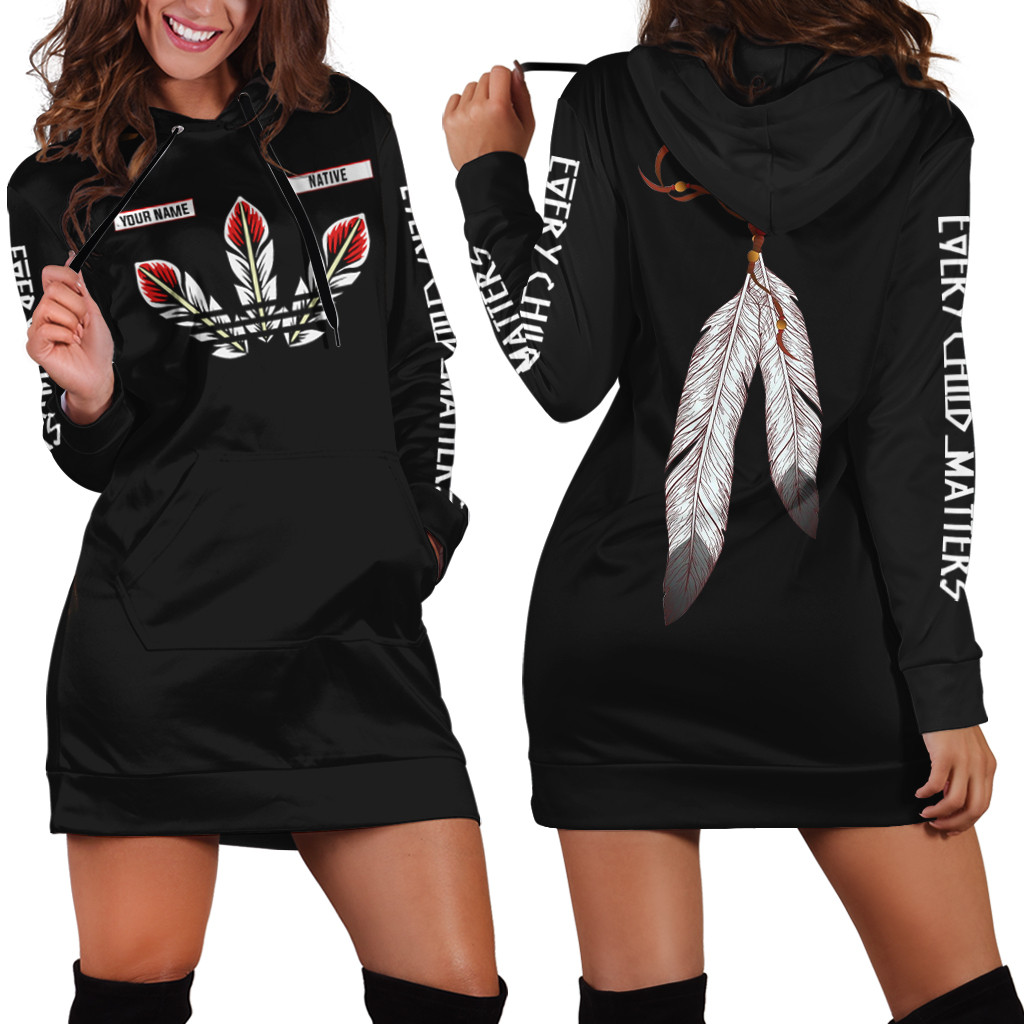 Personalized Every Child Matters Native Hoodie Feathers Orange Shirt Day Clothing Merch