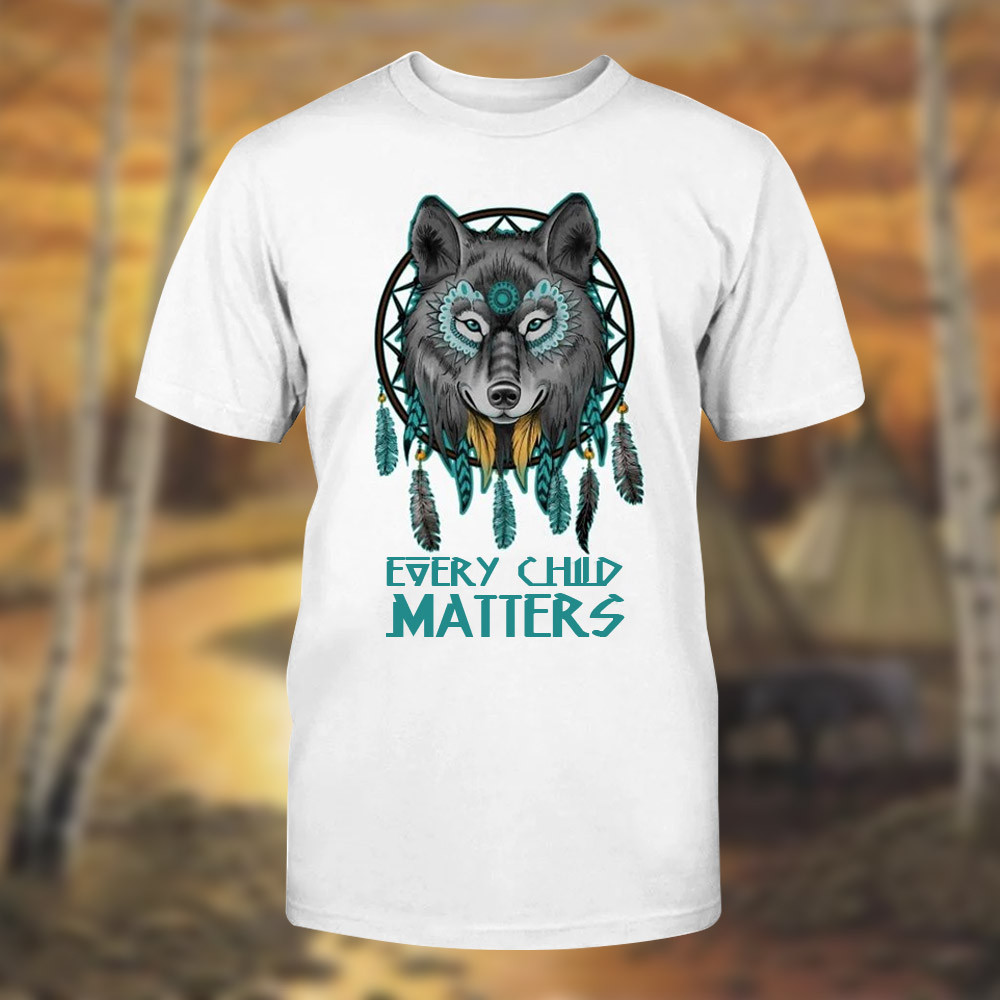 Wolf Every Child Matters Shirt Sept 30th Orange Shirt Day Movement Clothing 2023