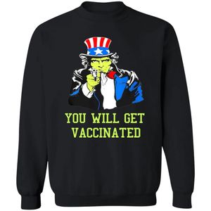 Zombie uncle sam says you will get vaccinated shirt