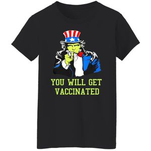 Zombie uncle sam says you will get vaccinated shirt