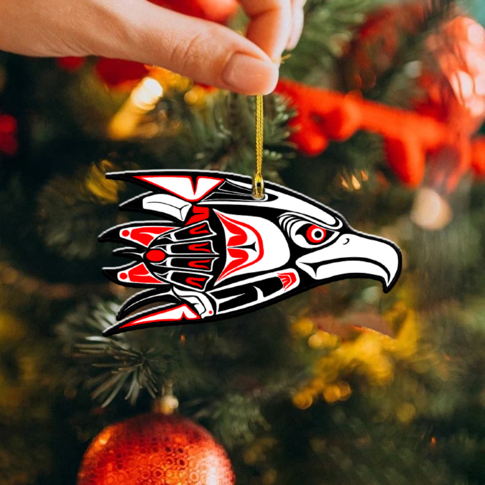 Eagle Head Pacific Northwest Haida Art Ornament 2022 Christmas Ornaments