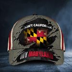 Don't California My Maryland Cap Vintage USA Flag Hat Mens Patriotic Maryland Merch
