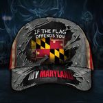 If The Flag Offends You My Maryland Hat Vintage USA Flag Cap Unique Best Neighbor Ever Gifts