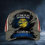 If The Flag Offends You Kiss My Oregonass Cap USA Flag Vintage Hat Cool Gifts For Men