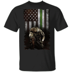 Thin Green Line American Flag Shirt Honoring Men Women Our Military Veterans Day Gift Ideas
