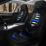 Thin Blue Line Badge Car Seat Cover Honor Law Enforcement Police Thin Blue Line Gift For Him