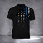 Thin Blue Line Polo Shirt Support US Law Enforcement Police Gift Thin Blue Line Apparel