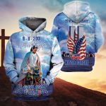 Jesus 343 Firefighters 9-11-2001 Never Forget Hoodie 20Th Anniversary Memorial Christian Gift