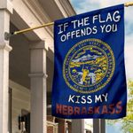 If The Flag Offends You Kiss My Nebraskass Flag Vintage Proud Nebraska Flag Patriotic Decor