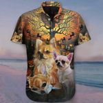 Chihuahua Halloween Hawaiian Shirt Dog Graphic  Dog Themed Halloween Apparel Gift For Her