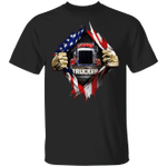 Trucker American Flag Blood Inside Me Gifts For Truck Drivers