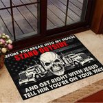 Trucker Get Right With Jesus Doormat Before You Break Into My House Doormat Funny Gift Sayings