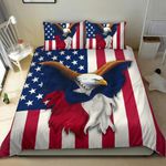 Eagle Texas And American Flag 4th Of July Duvet Covers Bedding Set Veterans Gifts