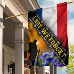 Lest We Forget French Flag Honor French Veterans Military Memorial Day Patriotic Decor Gift