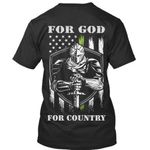 Thin Green Line Knight Templar For God For Country Shirt Patriotic Gifts For Military Men