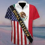Mexico And American Flag Hawaiian Shirt Dual Citizen Mexican Button Up Shirt