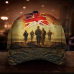 Uk Flag God Blessed Our Troops Hat Honor Veterans Remembrance Day Patriotic Cap