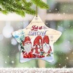 Let It Snow Gnome Christmas Ornament Xmas Tree Topper Christmas Decor