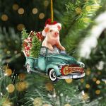 Pig Car Christmas Ornament Cute Funny Xmas Tree Decorations Gifts For Farm