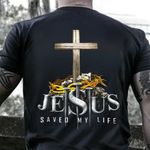Christian Cross Jesus Save My Life T-Shirt Mens Faith In Jesus Christian Shirt Apparel