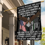 Eagle Thin Green Line USA Flag In This House We Salute Our Flag Thank Our Troops Veterans Gift